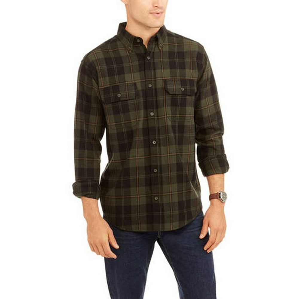 Faded Glory - Men's Long Sleeve Flannel Shirt - Walmart.com - Walmart.com