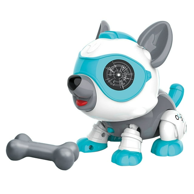 Dog Robot Toy Voice-activated Creative Electric Robot Toy STEM Toy with Bone Toy