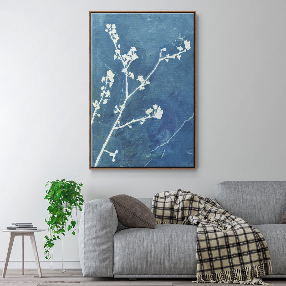 Believe Framed Premium Gallery Wrapped Canvas - Ready to Hang - 27 x 41 - Walnut Floating Frame