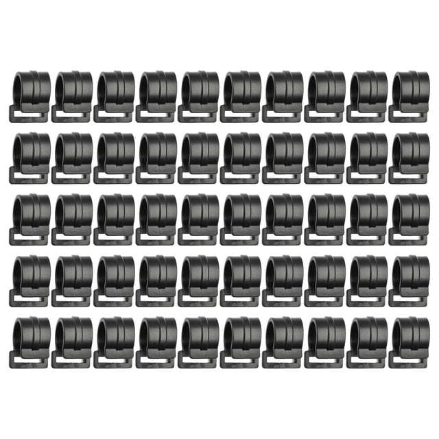 Almencla 50 Pieces Tent Pole Clips Sturdy Cord Hanging Hook for Securing Kayaks Canoe 25mm
