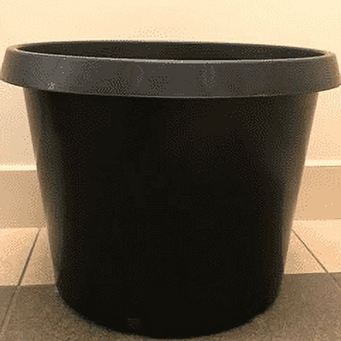 Garden Pots Circular Black Plastic Plant Planter with Drainage Holes