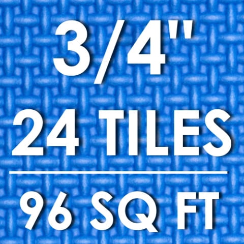 Blue - 3/4-in - 96 Sq Ft - 24 Tiles