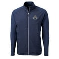 thumbnail image 2 of Men's Cutter & Buck Navy Utah State Aggies Adapt Eco Knit Hybrid Recycled Full-Zip Jacket, 2 of 3