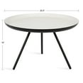 thumbnail image 2 of Kate and Laurel Laranya Modern Metal Coffee Table, 25 Inch Diameter, Black and White, Decorative Round Coffee Table for Display and Storage, 2 of 7