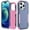 Blue+Pink, variant on Mantto for iPhone 15 Plus Case, Heavy Duty Shockproof Drop Protective Hybrid 3 Layer Full Body Rugged Military Grade Protection Phone Covers 6.7 Inch 2023 Released, 
Green+Pink
