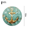 thumbnail image 2 of 10 Inch Wall Clock Battery Operated Silent Clock Decorative for Office, Kitchen, Outdoor, Living RoomGold Dots Stripes Printed Pretty Design, 2 of 4