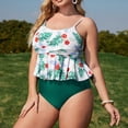 thumbnail image 2 of Traje de baño dividido para mujer con tirantes y estampado de flores de gran tamaño para mujer gorda con estilo para mujer OAVQHLG3B Store lin121212, 2 of 4