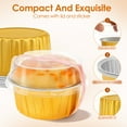 thumbnail image 5 of 50 Pcs Mini Loaf Pans with Lids and Spoons Sealing Stickers Aluminum Foil Mini Cake Pans Nonstick Mini Cake Tins Portable Small Cake Containers for Gatherings Camping Picnics Parties, 5 of 11