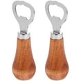 thumbnail image 3 of REACHISE 2pcs Bottle Openers Beer Opener Wooden Handle Bottle Opener Soda Beverage Bottle Openers, 3 of 9