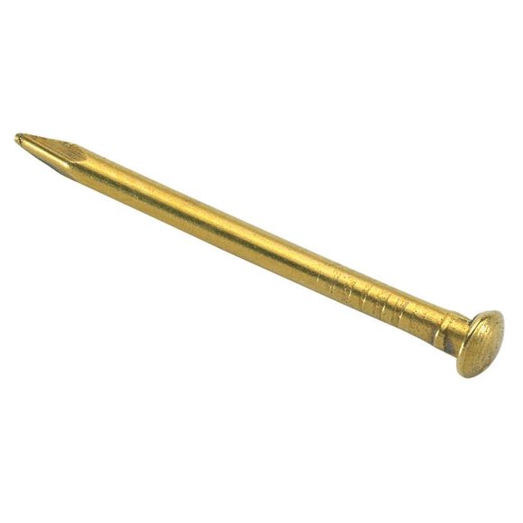 18 ga. x 5/8 in Solid Brass Escutcheon Pins, 100-Pack