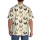 thumbnail image 3 of Fotbe Chicken Cartoon Camisa Estampada de Manga Corta para Hombre, Casual de Verano, Estilo Playero, Sin Arrugas-Medium, 3 of 5