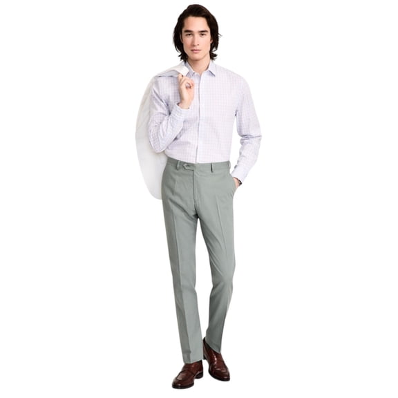 Tommy Hilfiger Mens Modern fit Dress Pants 34 / 32 Olive Green Solid Stretch