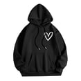 thumbnail image 6 of GEWSEY Womens Trendy Hoodies With Sayings Long Sleeve Sweatshirts Pullover Casual Tops Y2K Teen Girls Clothing (Black, 4XL), 6 of 7