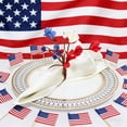thumbnail image 4 of Miwamany 4th of July Napkin Rings, Patriotic Red White BlueArtificial Flower Napkin Holders, Independence Day Table Decorations for Memorial Day, Veterans Day, Patriotic Party Dinner Supplies, 4 of 8