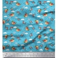 thumbnail image 1 of Soimoi Rayon Fabric Dot,Cloud & Bird Cartoon Print Sewing Fabric Yard 56 Inch Wide, 1 of 3