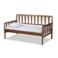 thumbnail image 1 of Baxton Studio Midori Sofá cama de tamaño doble de madera con acabado marrón nogal moderno y contemporáneo de transición Baxton Studio 1.93271E11, 1 of 2