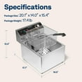 thumbnail image 7 of SPECSTAR 1700W 20 QT Electric Deep Fryer with 11.6 QT Removable Basket, Overheat Protection and Temperature Control for Commercial and Home Use, 7 of 7
