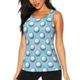 thumbnail image 1 of Balery Golf Balls 1 Camiseta sin mangas estampada ligera para mujer, tops de entrenamiento sin mangas, camisetas de yoga transpirables de secado rápido.-X-Large, 1 of 7