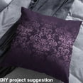 thumbnail image 3 of Erosebridal Grey Black Damask Decorative Fabric by the Yard Sugar Skull Upholstery Fabric Vintage Butterfly Print Indoor Outdoor Fabric Antique Victorian Baroque DIY Art Fabric,2 Yards Purple, 3 of 5