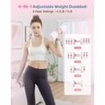 thumbnail image 6 of kisnbld Adjustable Dumbbell Set of 2, 11LB/15LB Each Adjustable Weights for Women Men at Home, Fast Adjusting Dumbbells Set with Anti-slip Design for Home Gym Strength Training Fitness Workouts, 6 of 9