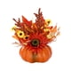 thumbnail image 2 of Calabaza artificial con flores Decoración de Acción de Gracias Decoración de fiesta Centros de mesa Otoño Calabazas de espuma artificial para boda Estilo B, 2 of 8