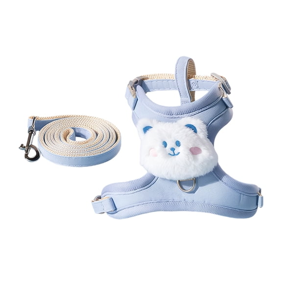 Yhmxh Cat Harness and Leash Set, Adjustable Cats Harness Escape Proof Harness with Leash for Cat Outdoor Walking, Escape Proof Puppy Vest for Small Medium Dogs Cats (1.6m/63 in)