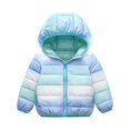 thumbnail image 2 of ATOGUTA Toddler Coat Cute Long Sleeve Tie-Dye Hooded Jacket Fashion Keep Warm Winter Coat Blue, Size 1T-6, 2 of 4
