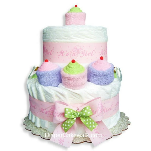 It's A Girl! Mini Diaper Cake