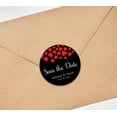 thumbnail image 3 of Darling Souvenir Round 45 Pieces Hearts Save The Date Stickers Wedding Personalized Bride Groom Names And Date Envelope Seals - Black, 3 of 4