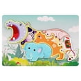 thumbnail image 3 of HILABEE Wooden Animal Puzzles Early Educational Animal Recognition Shape Matching Puzzle Hippo, 3 of 9