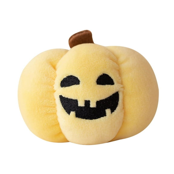 Deeceymbur Pumpkin Night Light Plush Keychain Halloween Gifts for Car, Backpack, Key Pendant Yellow