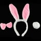 thumbnail image 5 of Diadema con orejas de conejito de peluche para niñas de Pascua, pajarita, cola, disfraz de Cosplay para fiesta, 5 of 5