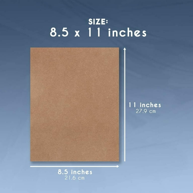 50 Sheets of Brown Kraft Paper or Wedding, Party Invitations,  Announcements, Drawing, DIY Projects, Arts and Crafts, Scrapbooking, Letter  Size, 176gsm
