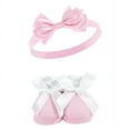 thumbnail image 3 of Hudson Baby Infant Girls Headband and Socks Set, Pink Gray, 0-9 Months, 3 of 4