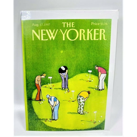 LOT OF 5 The New Yorker -  Aug. 17, 1987 - By Charles Saxon - Greeting Card