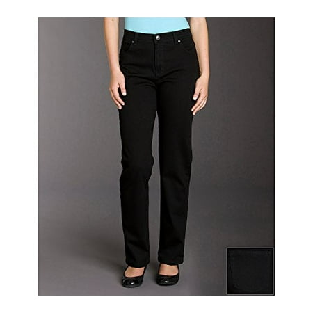 Gloria Vanderbilt AmandaColor Tapered Jeans, Black, 18 (Best Quality Blue Jeans)