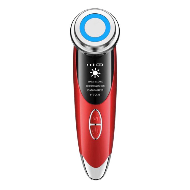 Dispositivo de instrumento de fotón ultrasónico de lámpara roja LED facial, de estiramiento de elevación de atención facial rojo Yinane Máquina de terapia de piel