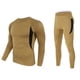 thumbnail image 1 of Sonducket Conjunto de pantalones y camisas térmicas de viaje para hombre y mujer, ropa interior transpirable de manga larga de poliéster para correr, conjuntos de ropa Caqui XXXL Sonducket AP012817-12, 1 of 6