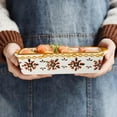thumbnail image 1 of Danhjin Ceramic Square Baking Pan Household Baking Ceramic Rectangular Baking Cheese Baked Rice Bowl Microwave Oven Special Tableware Kitchen Gadgets, 1 of 6