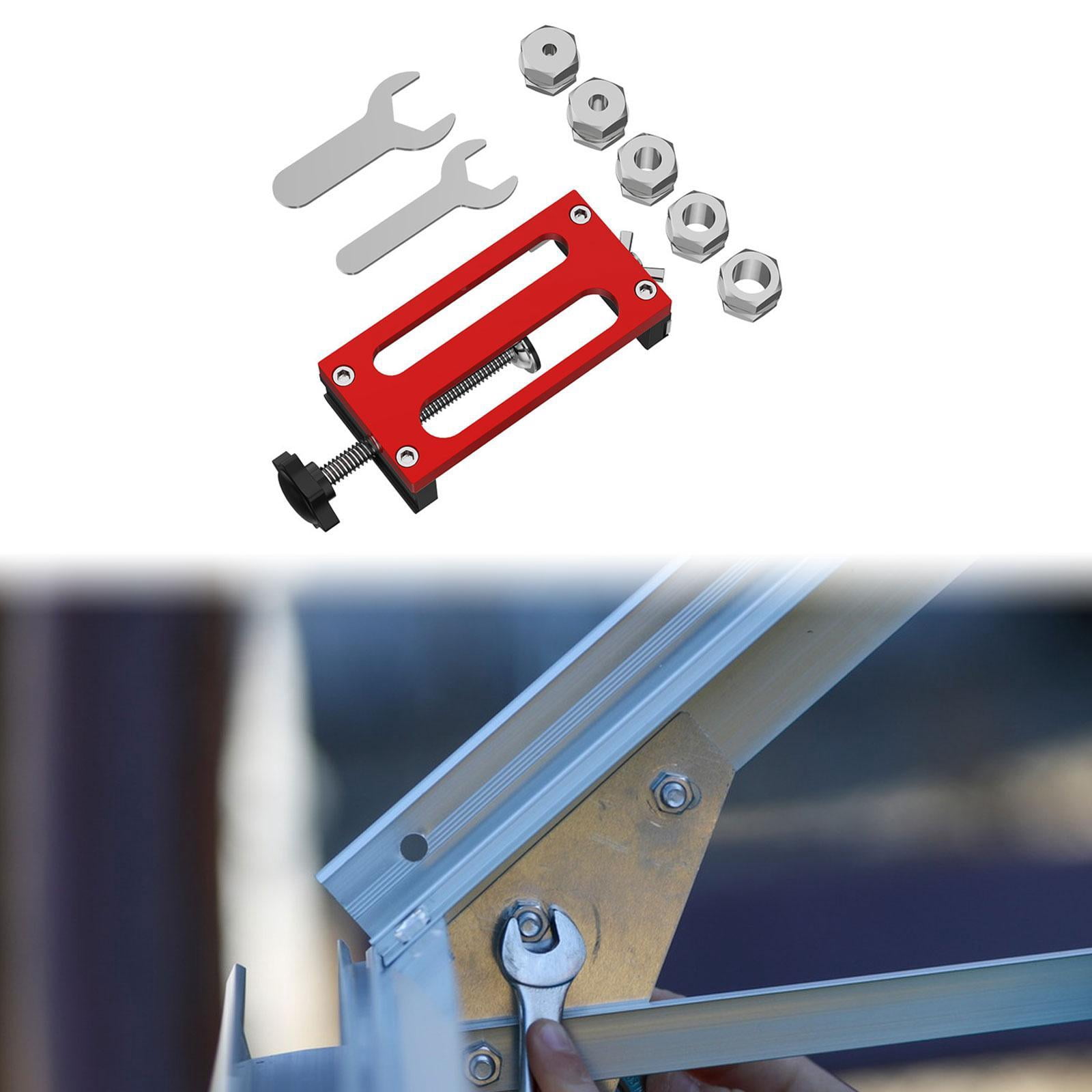 Fzaqwen Aluminum Profile Hole Jig Drill Guide Drilling Jig Wrench Tool Punch Type C