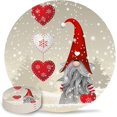 thumbnail image 1 of JOOCAR Christmas Coasters, Christmas Gnome Hearts, Suitable for Home Kitchen Table Bar Decoration Housewarming Gift Coasters Set of 4, 1 of 5