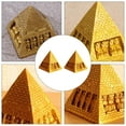 thumbnail image 4 of 2 Pcs Pyramid Ornament Gold Decor Divination Prop Office Decor Small Egypt Statues Art Crafts, 4 of 6