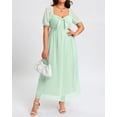 thumbnail image 4 of Vestido Pinup Fashion Swiss Dot Maxi Verde Poliéster 2025, 4 of 6