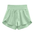 thumbnail image 2 of Vedolay Womens Workout Shorts Women's Essential Wide Waistband Bermuda Short,Green S, 2 of 5