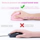 thumbnail image 4 of Ratón Óptico Vertical Ergonómico Recargable de Modo Dual USB 2.4G Inalámbrico + Bluetooth para Computadora Portátil Rosa, 4 of 5