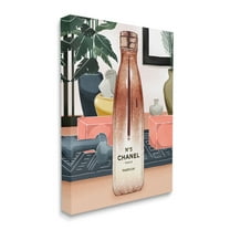 Stupell Industries Glam Fashion Designer Bottle Modern Home Interior Beauty & Fashion Painting Black Framed Art Print Wall Art, 16 x 20