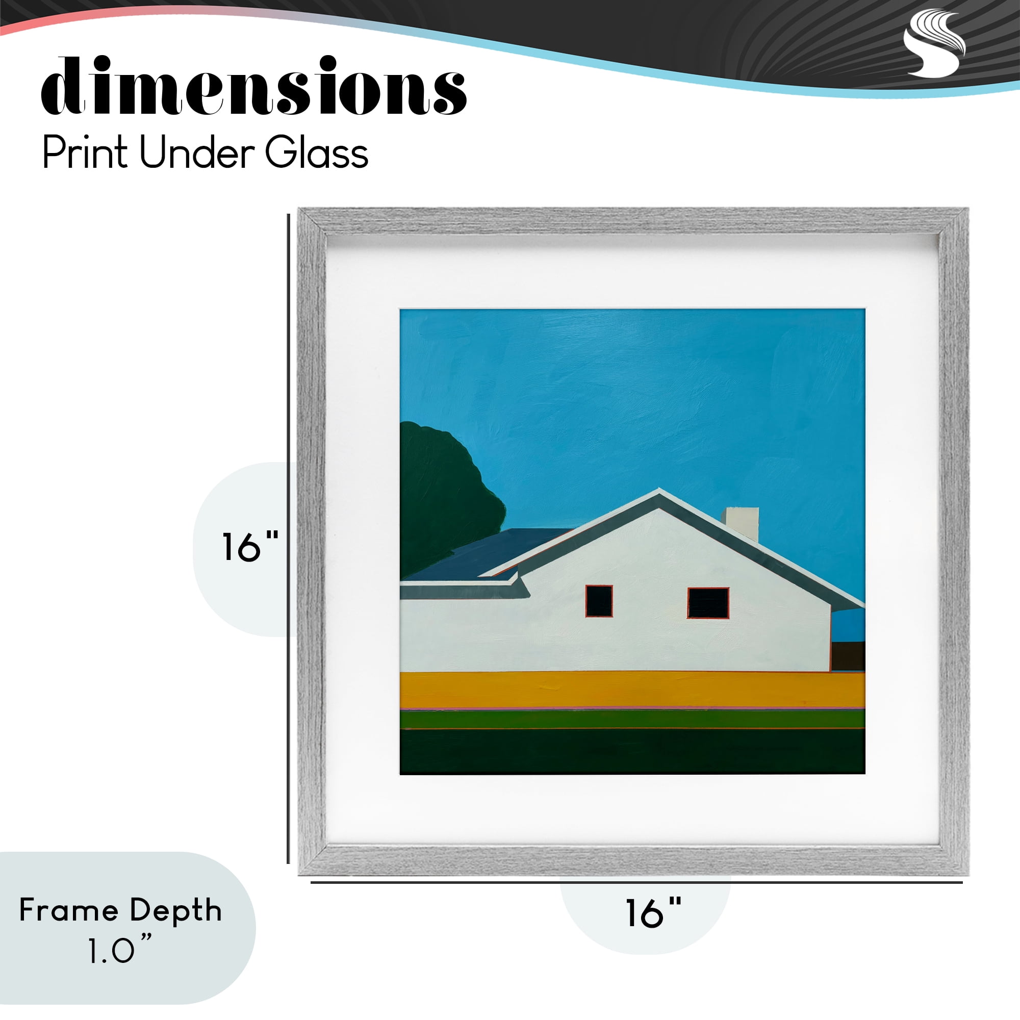 Stupell Industries Sunkissed Suburbia House Gray Framed Print Under Glass, design by Jan Weiss