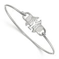 thumbnail image 3 of Auriga Fine Jewelry 925 Sterling Silver Rhodium-plated N-Y Small Center 7 inch Wire Bangle for Women, 3 of 6