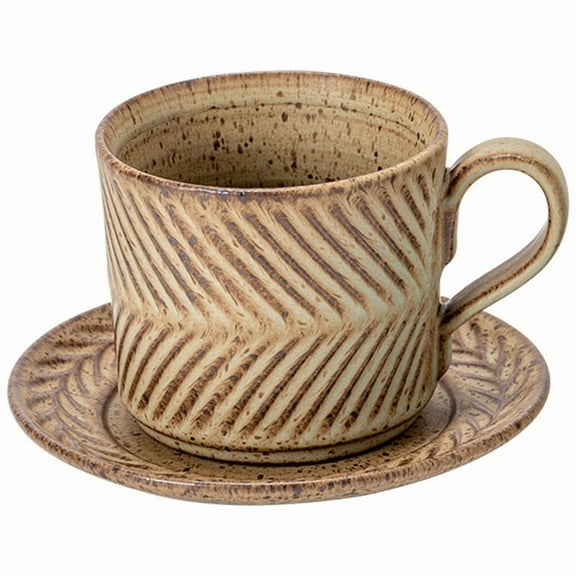 280ml Elegant Ceramic Tea Cup Set with Saucer - Luxury Afternoon Tea, Retro Coffee Mug, High-End Stoneware for Home Use