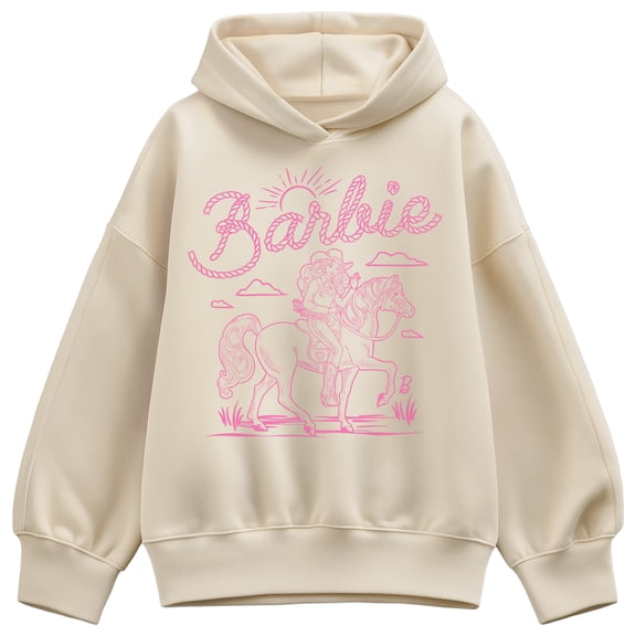 Barbie - Western Horseride - Women's Oversized Fleece Hoodie Sweatshirt